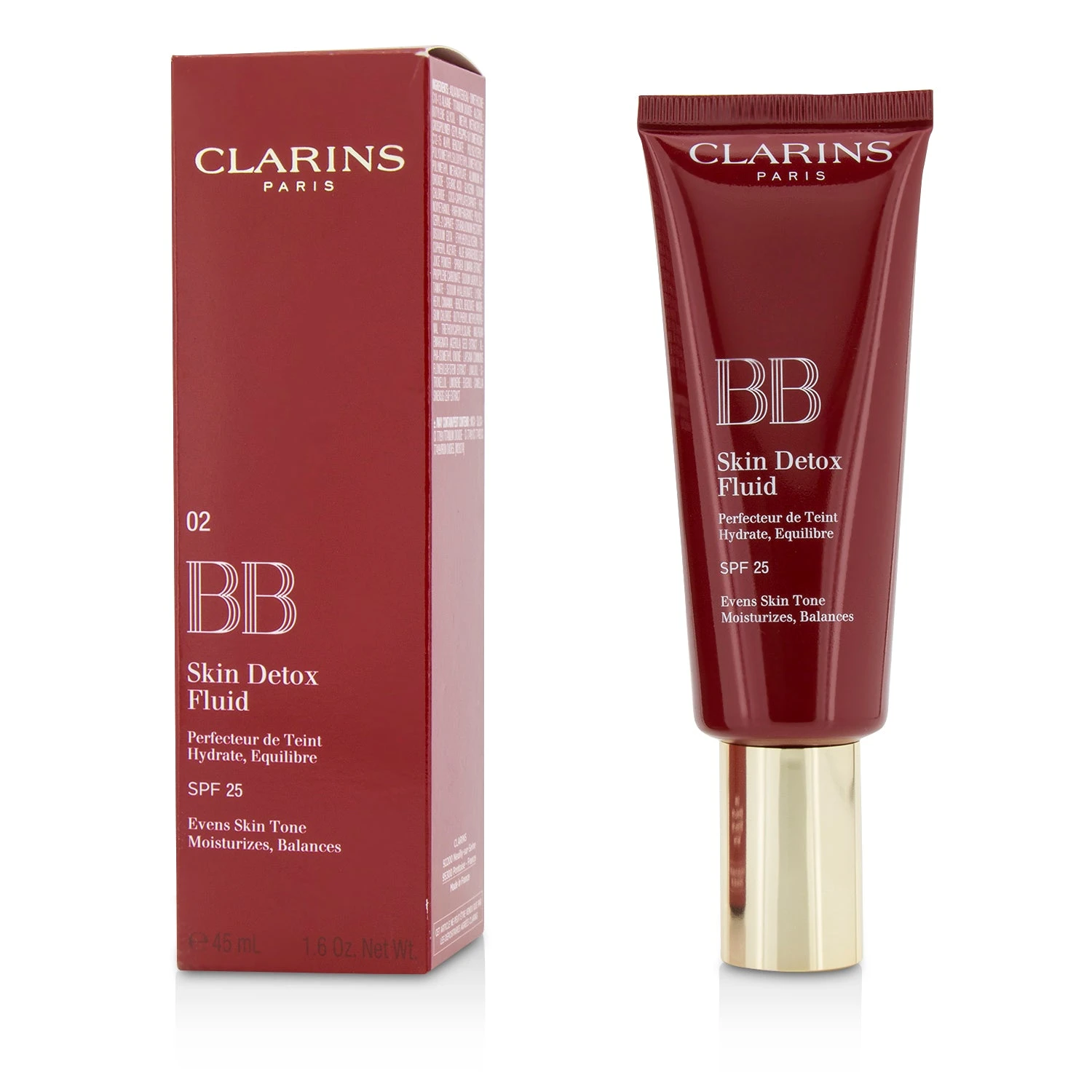 Clarins BB Skin Detox Fluid SPF 25 - #02 Medium 45ml/1.6oz 3 Clarins BB Skin Detox Fluid SPF 25 - #02 Medium 45ml/1.6oz