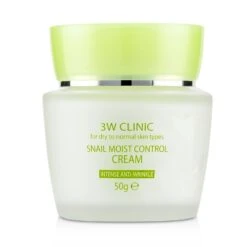 3W Clinic Snail Moist Control Cream (Intensive Anti-Wrinkle) - For Dry To Normal Skin Types 50g/1.7oz