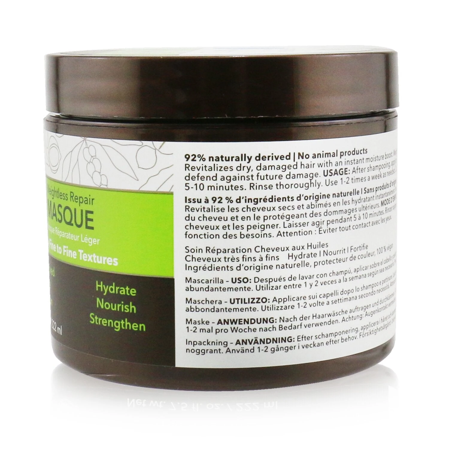 Macadamia Natural Oil Professional Weightless Repair Masque (Baby Fine To Fine Textures) 222ml/7.5oz 4 Macadamia Natural Oil Professional Weightless Repair Masque (Baby Fine To Fine Textures) 222ml/7.5oz - Image 2