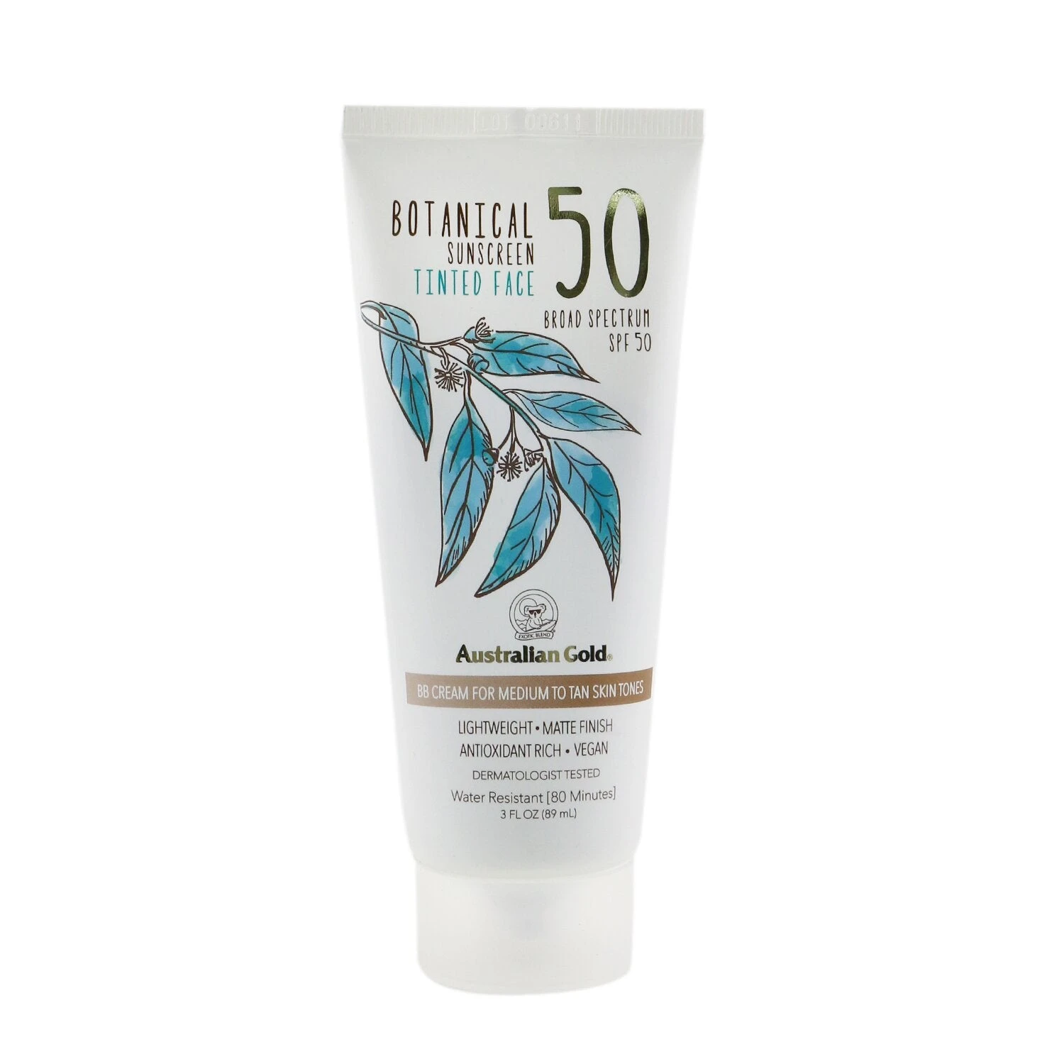 Australian Gold Botanical Sunscreen SPF 50 Tinted Face BB Cream - Medium To Tan 89ml/3oz 3 Australian Gold Botanical Sunscreen SPF 50 Tinted Face BB Cream - Medium To Tan 89ml/3oz