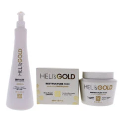 Helis Gold The Revival Series Kit By Helis Gold For Unisex - 2 Pc Kit 33.8oz Revitalize Shampoo, 16.9oz Restructure Masque